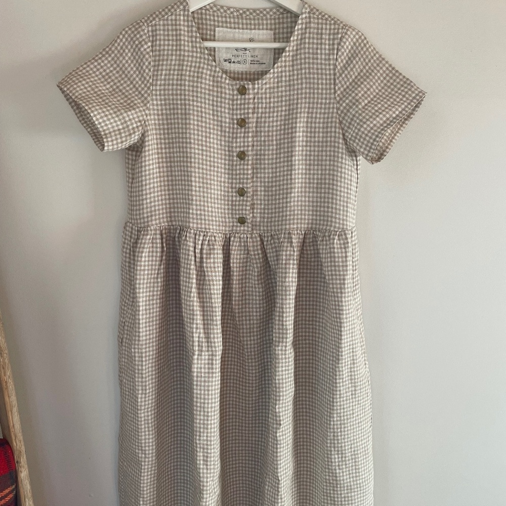 notPERFECTLINEN Maxi MAMA-2 short sleeve linen dress (NEW, UNWORN)